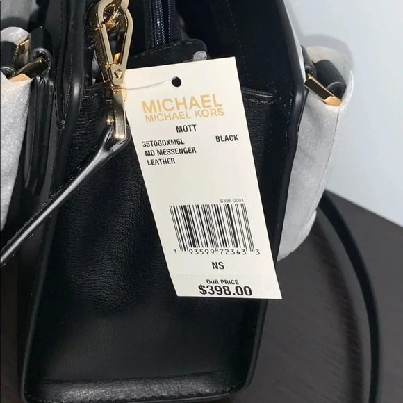 Michael Kors Mott M Satchel Messenger Bag Black - Picture 7 of 10